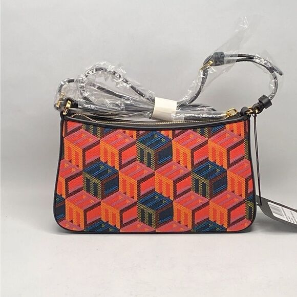 MCM Cubic Monogram Jacquard & Leather Crossbody - Picture 5 of 15